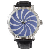 Montre hypnotique azur minimaliste (devant)