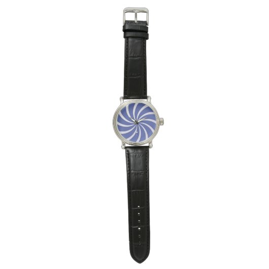 Montre hypnotique azur minimaliste (Plat)