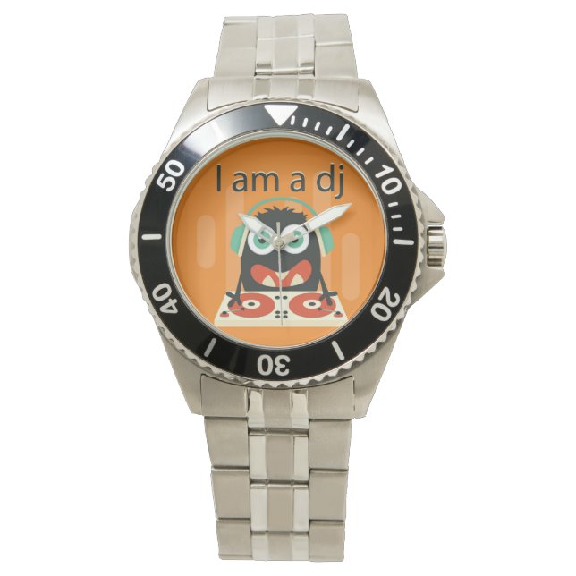 Montre "I am a DJ" Funny mignon Homme's Gift Watch (devant)