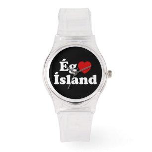 Montre I Heart (Love) Islande [Ég Elska Ísland] Islandais