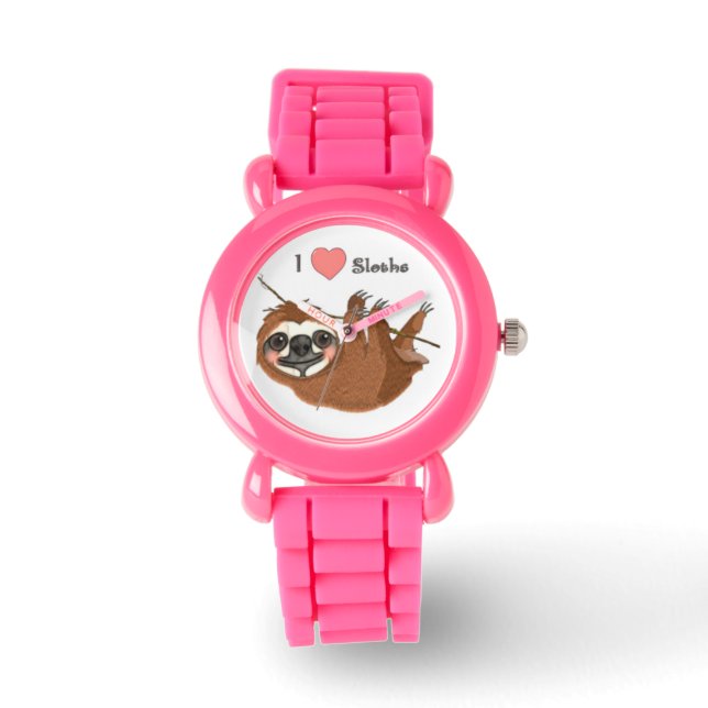 Montre I Heart Sloths Baby Animaux (Recto)