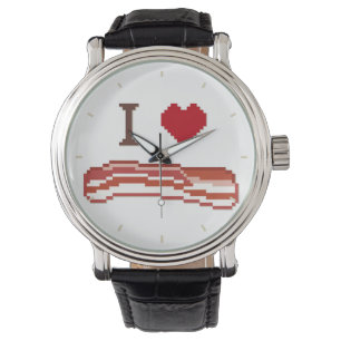 Montre I Love Bacon Wrist Watch
