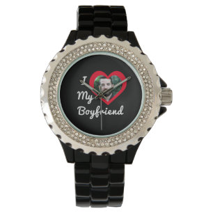 Montre I Love My Boyfriend Base Photo personnalisée