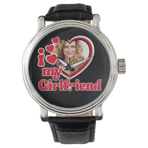 Montre I Love My Girlfriend Photo personnalisée