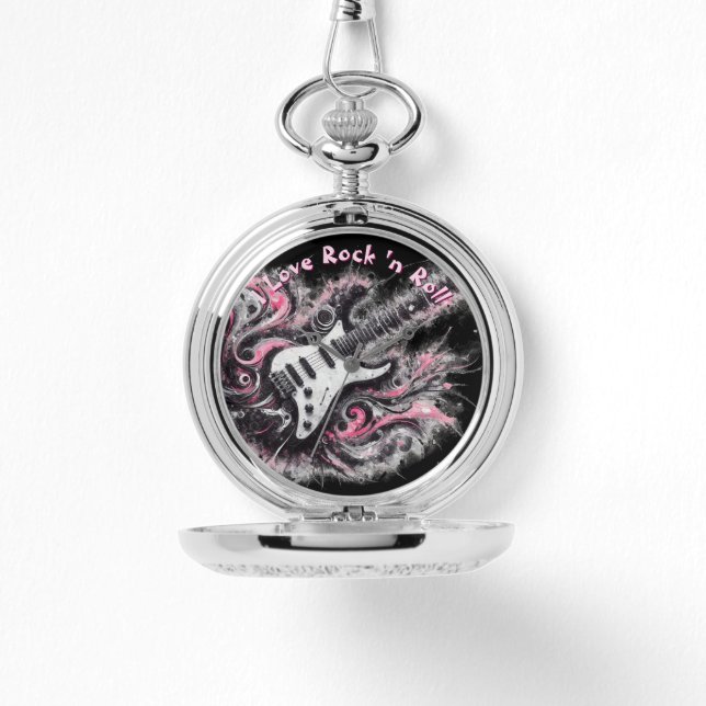 Montre I Love Rock N Roll Electric Guitar Personalized (Recto)