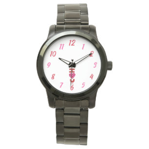 Montre I Love You Unisex Oversize Black Bracelet Watch