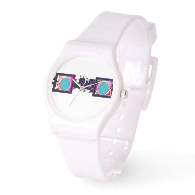 Montre I Spy Glasses Dial White Silicone (Angle)
