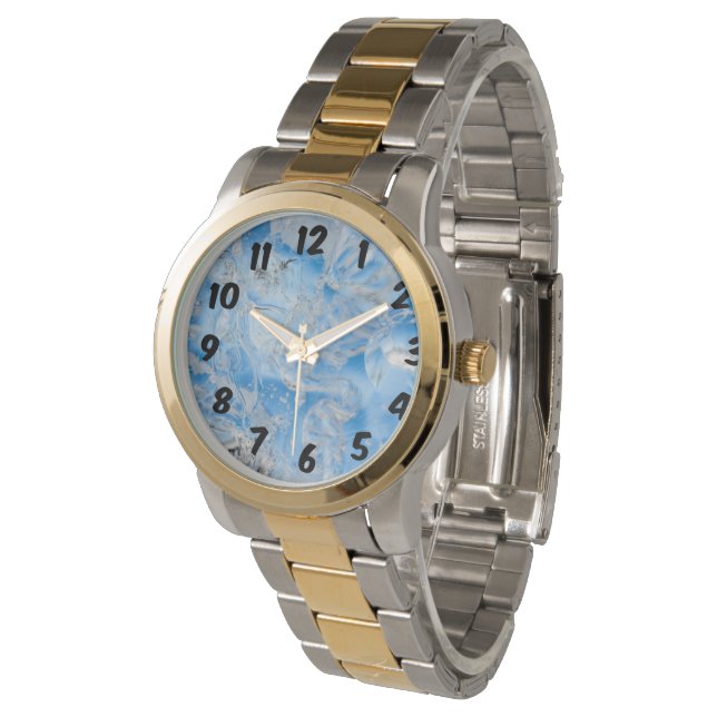 Montre Iceberg bleu cool (Incliné)