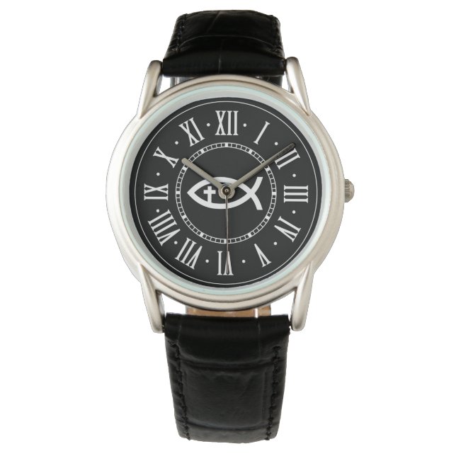 Montre Ichthus | Christian Fish Crucifix (devant)