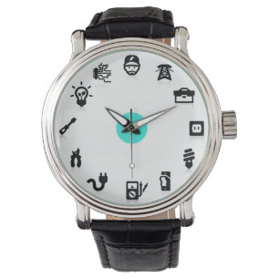 Montre Icônes de travail électrique Blue Dot Watch