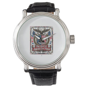 Montre Icônes et symboles de liberté du bouclier de la li