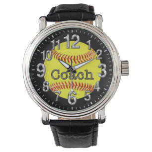 Montre Idées de cadeau d'entraîneur du base-ball, montr