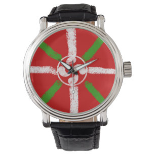 Montre Ikurriña et Lauburu dessinés par craie originale