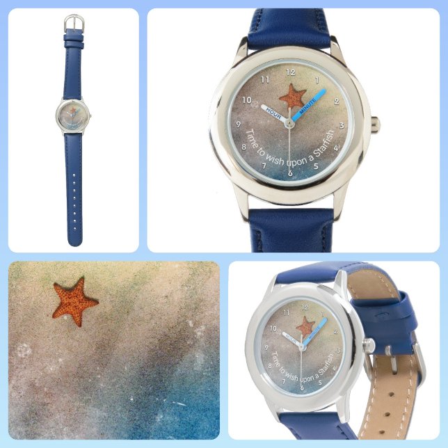 Montre Il est temps de souhaiter un Starfish Whimsical po (Créateur téléchargé)