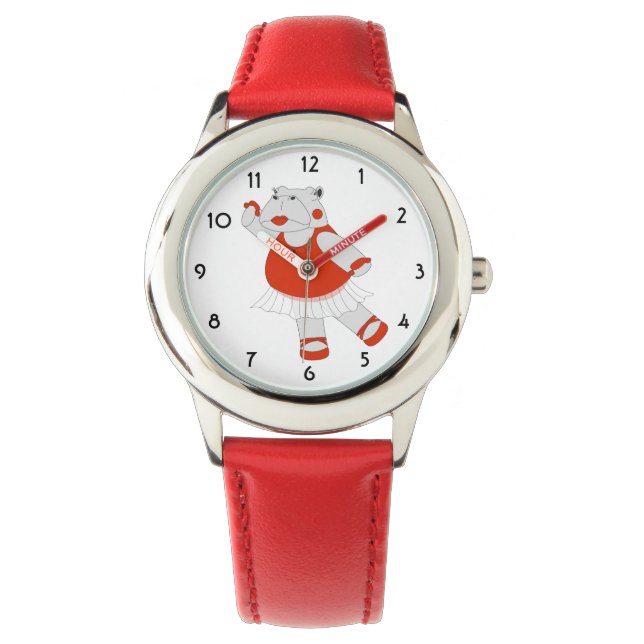 Montre illusima Danse Hippo Red Kids Watch (devant)