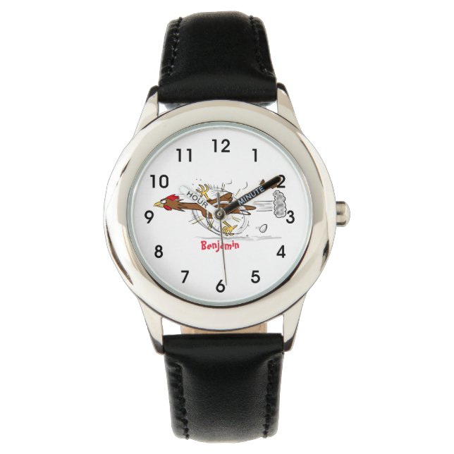 Montre Illustration amusante de poulet cool (devant)