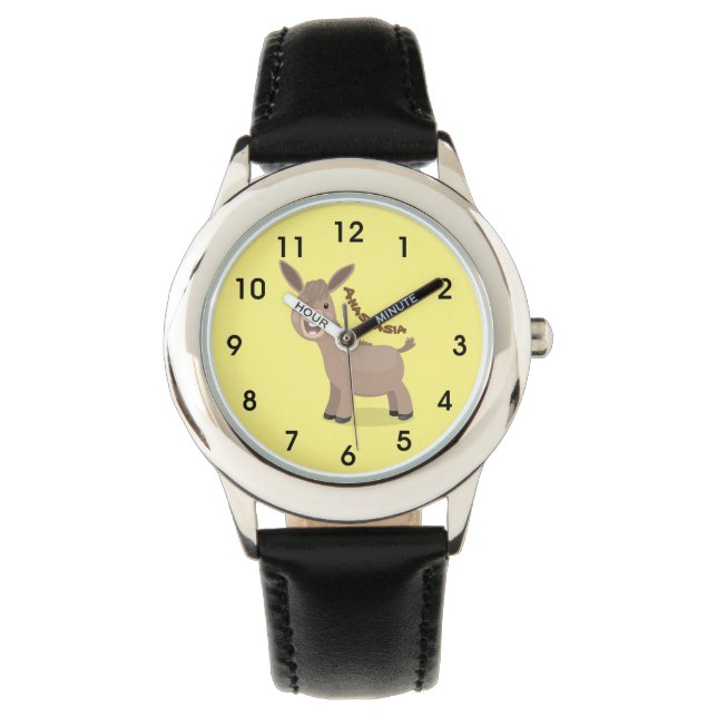 Montre Illustration d'âne miniature joyeux (devant)
