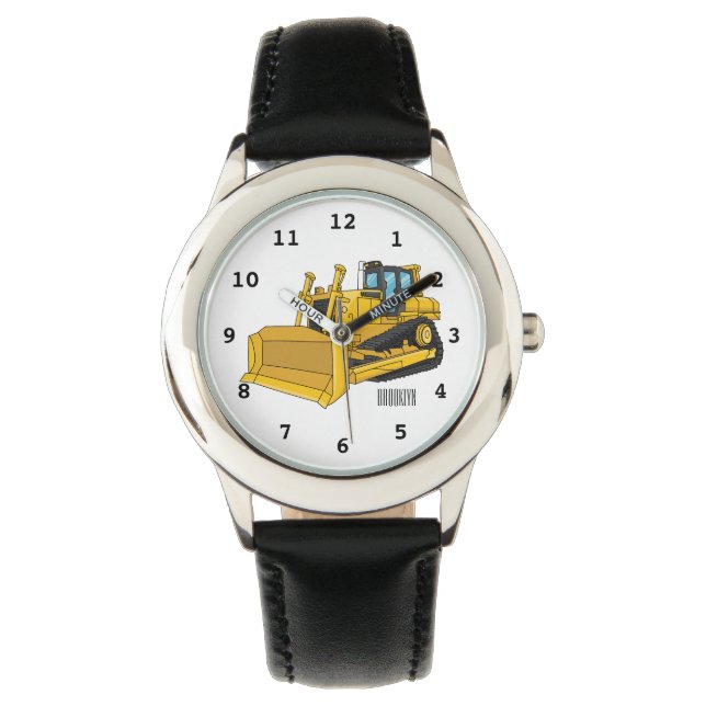 Montre Illustration de bulldozer animé (devant)