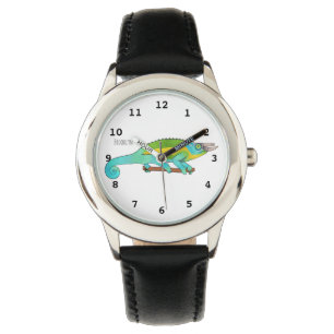 Montre illustration de caméléon de Jackson en dessin anim