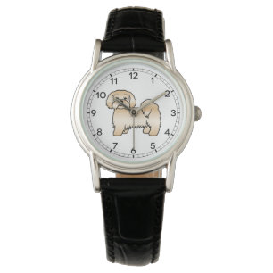 Montre Illustration de chien de dessin animé mignon Lhasa