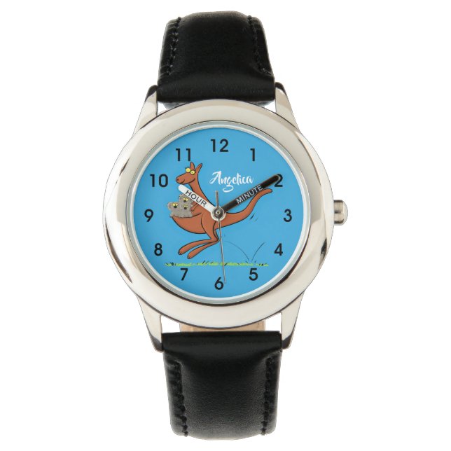 Montre Illustration de dessin animé Cute kangaroo et koal (devant)