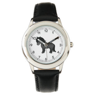 Montre Illustration de dessin animé mignon de poney Shetl