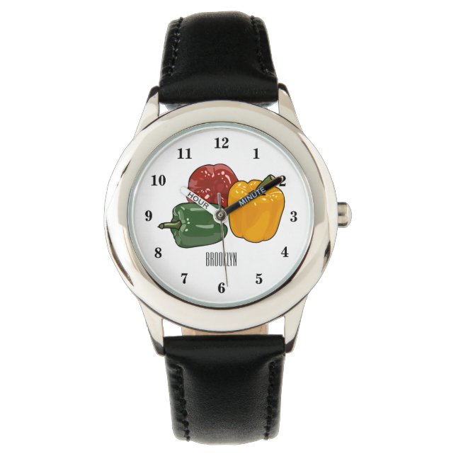 Montre Illustration de dessin de Capsicum (devant)