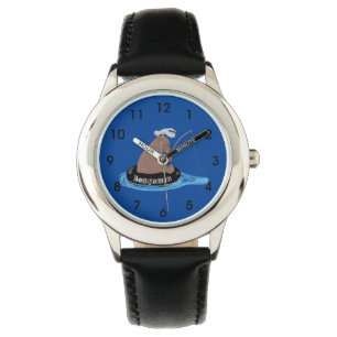 Montre Illustration de la pêche de l'ourson mou
