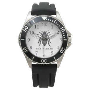 Montre Illustration de l'abeille du travailleur vintage