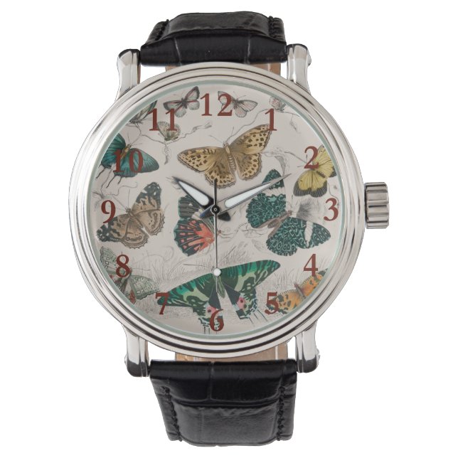 Montre Illustration de papillon antique : 1820 Orfèvre (devant)