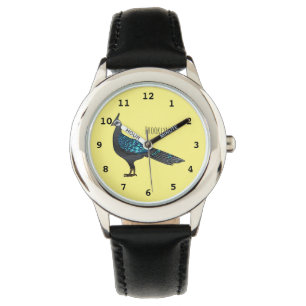 Montre Illustration d'oiseau de faisan paon de Palawan