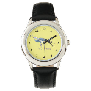 Montre Illustration d'oiseau de grue bleue