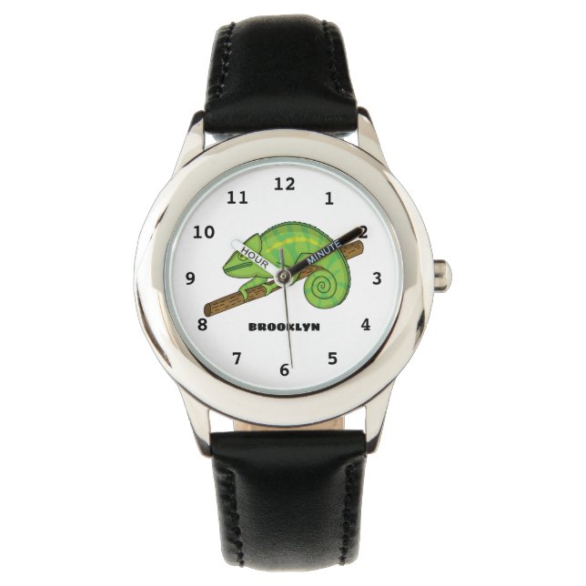 Montre Illustration du caméléon de la parson (devant)