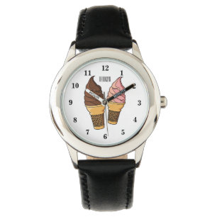 Montre Illustration du cône de crème glacée