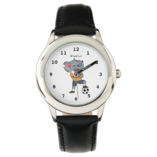 Montre Illustration du joueur de football éléphant