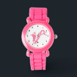 Montre Illustration du saxophone Parties scintillant rose<br><div class="desc">Parties scintillant rose mignonne simple instrument de musique saxophone simple illustration.</div>