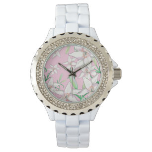 Montre Illustration d'un Arrière - plan rose