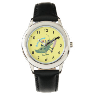 Montre Illustration d'un insecte du cricket vert mou