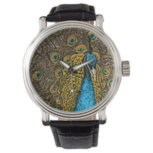 Montre Illustration Peacock Splendor