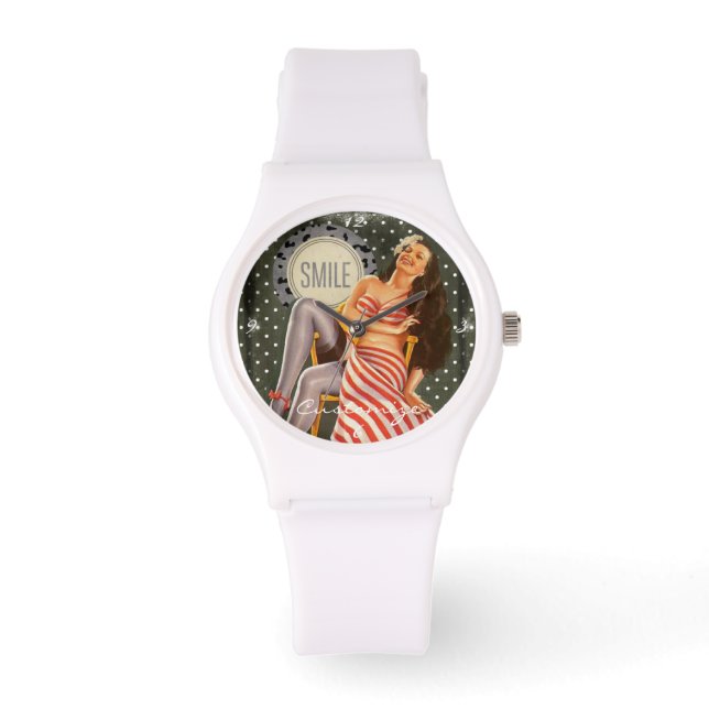 Montre Illustration vintage Retro Pin-up Thunder_Cove (Recto)