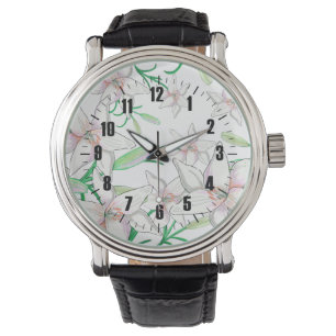 Montre Illustration White Lilies