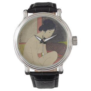 Montre Image vintage japonaise de la femme après le bain