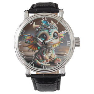 Montre Imaginaire Bébé mignon Dragon Verre