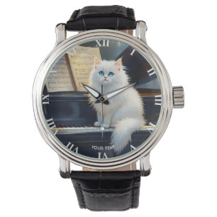 Montre Imaginaire Belle Ragdoll Chat Sur Piano
