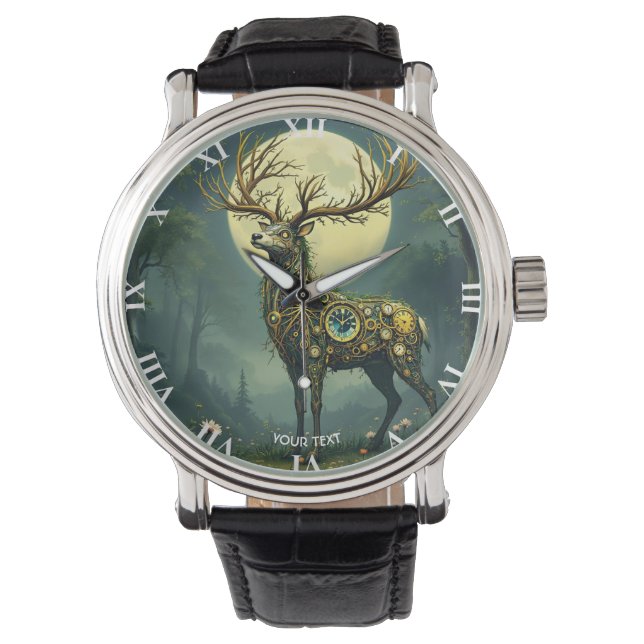 Montre Imaginaire Cute Steampunk Deer Forest (devant)