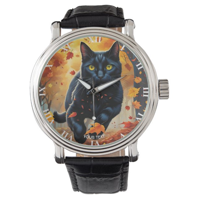 Montre Imaginaire Cute Vivid Black Jumping Chat (devant)