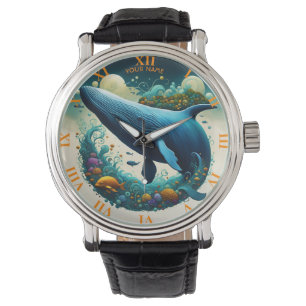Montre Imaginaire Cute Vivid Majestic Spiral Whale