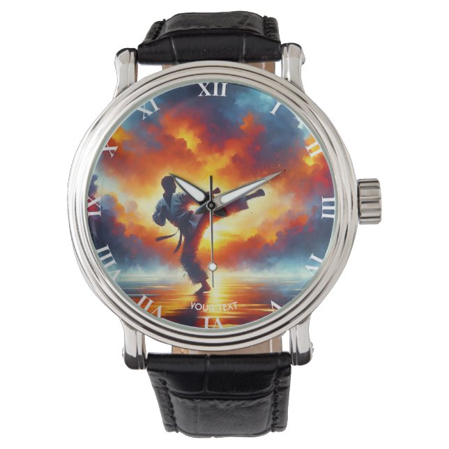 Montre Imaginaire joli Sunset Karate Fighter (devant)