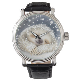 Montre Imaginaire mignon couchant neige