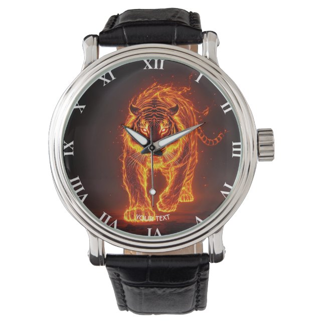 Montre Imaginaire mignon feu gros tigre (devant)